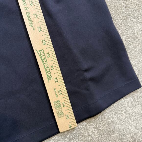 Quince NWT Ultra Stretch Ponte Cap Sleeve Dress Navy Blue Sheath Sml Classic - Picture 11 of 14